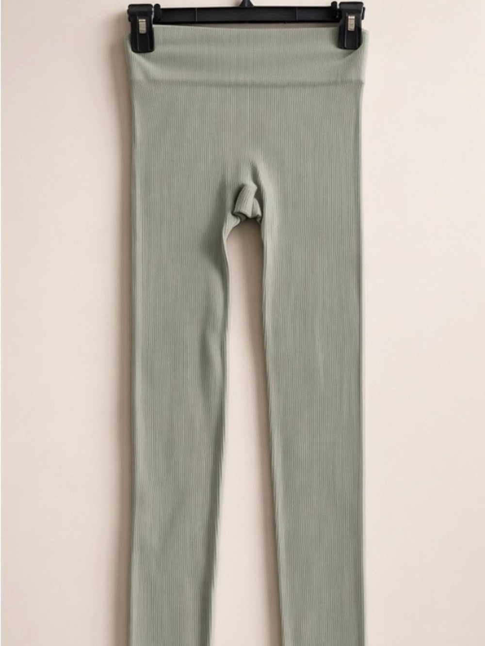 Antonio Melani Leggings Womens XS Sage Green Ribbed High Waist Ankle Knit Active